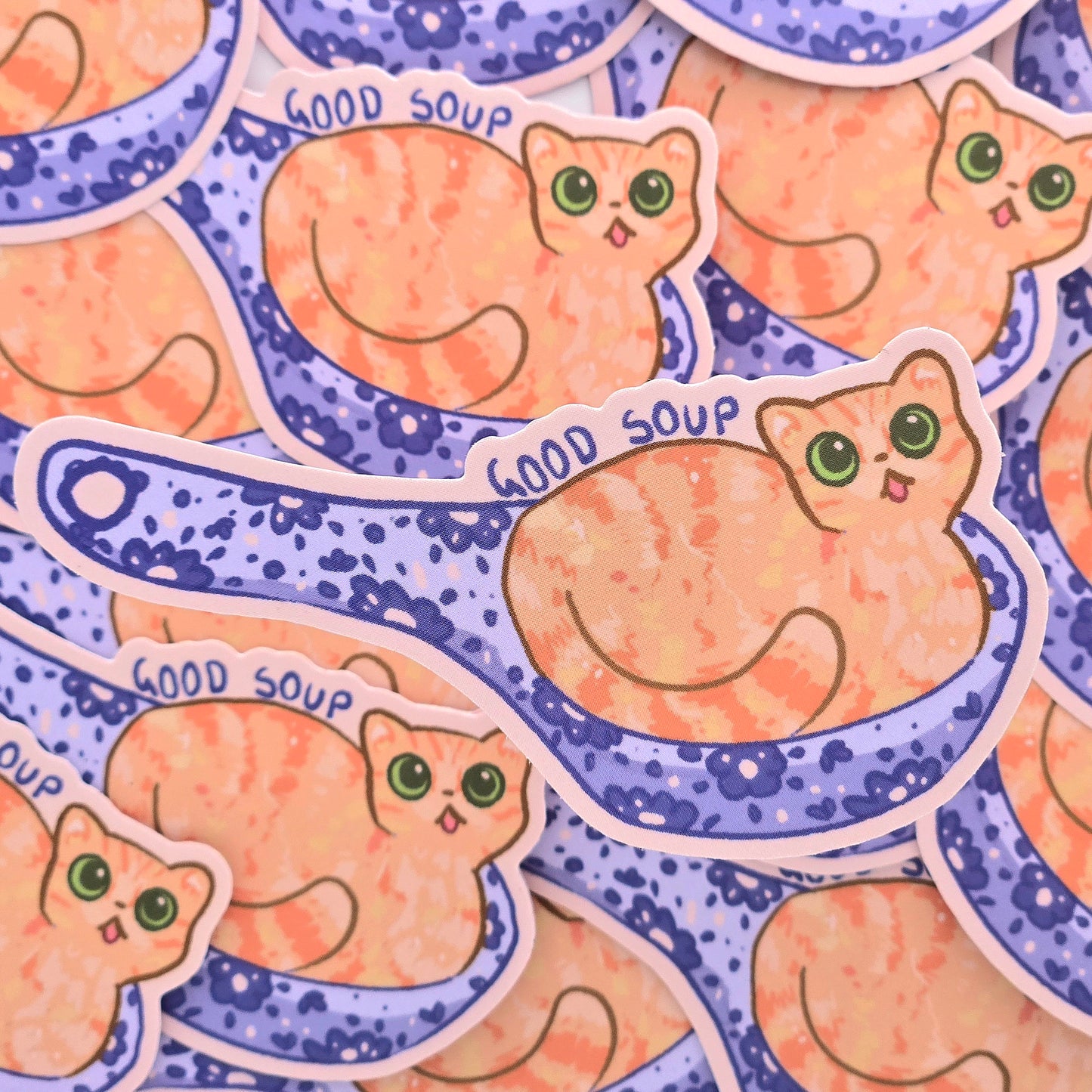 Good Soup Cat - Matte Vinyl Sticker (Copy)