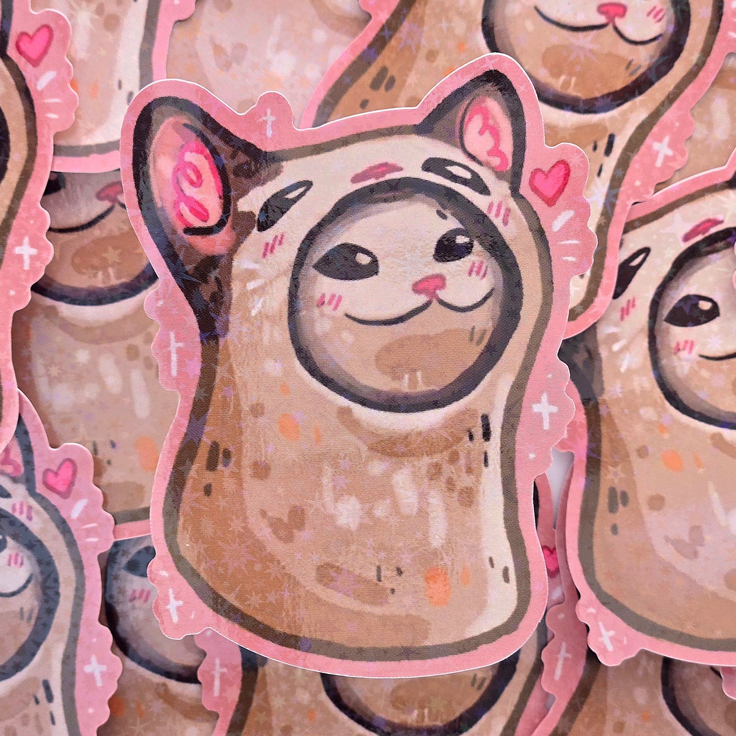 Pop Cat Inception - Holo Vinyl Sticker