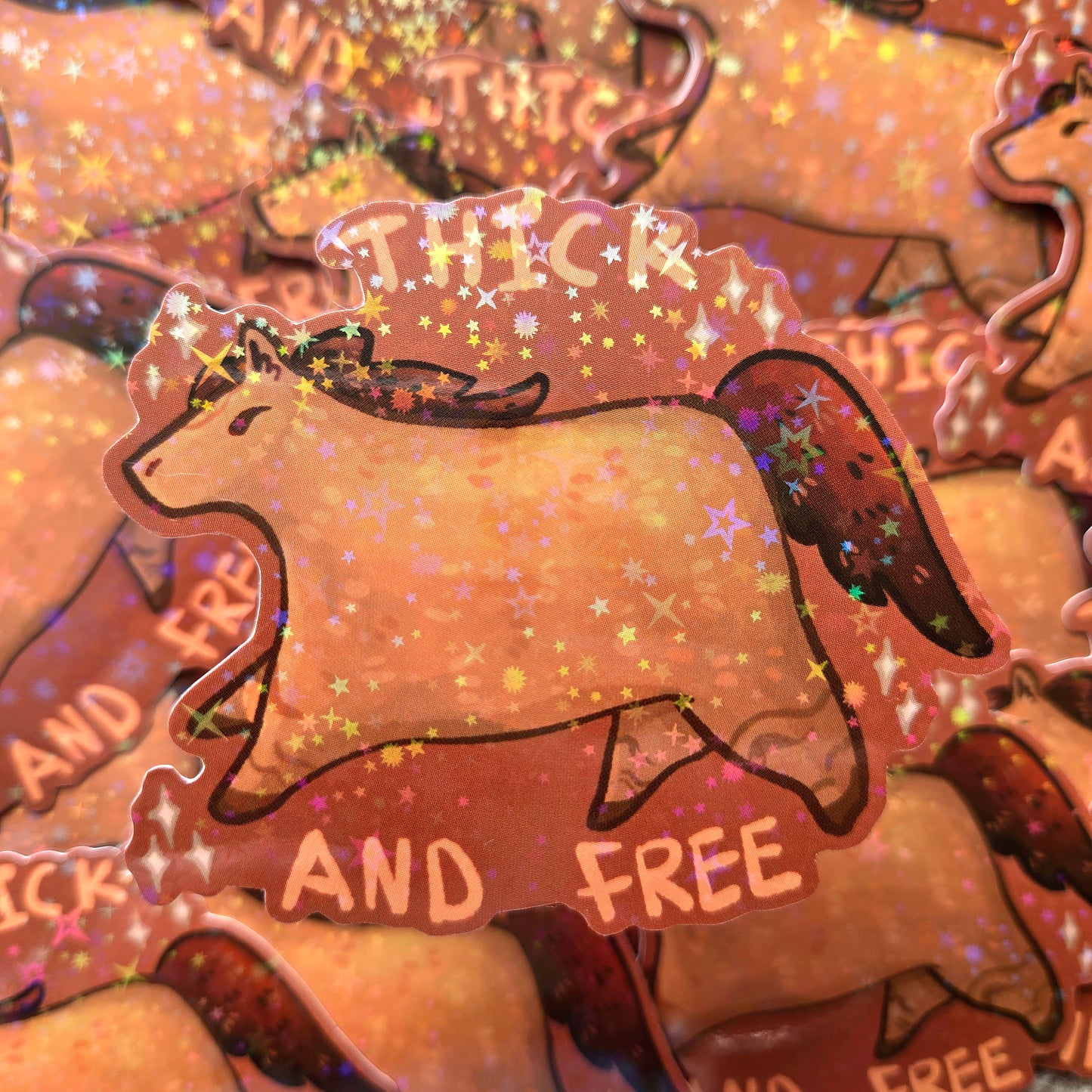 Wild and Free Horse - Holo Vinyl Sticker