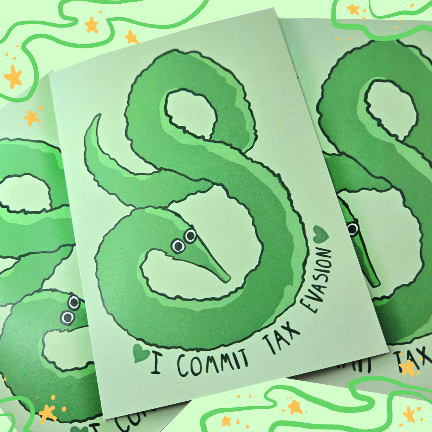 Evil Worm - Green - I Commit Tax Evasion