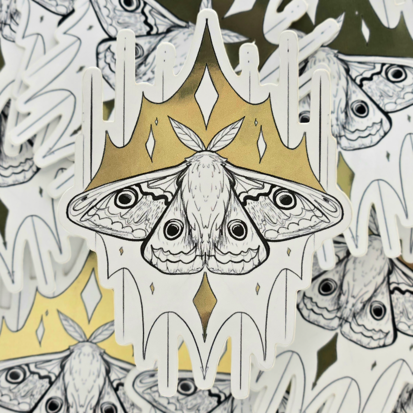 Moth Emperor - Mirror Vinyl Sticker