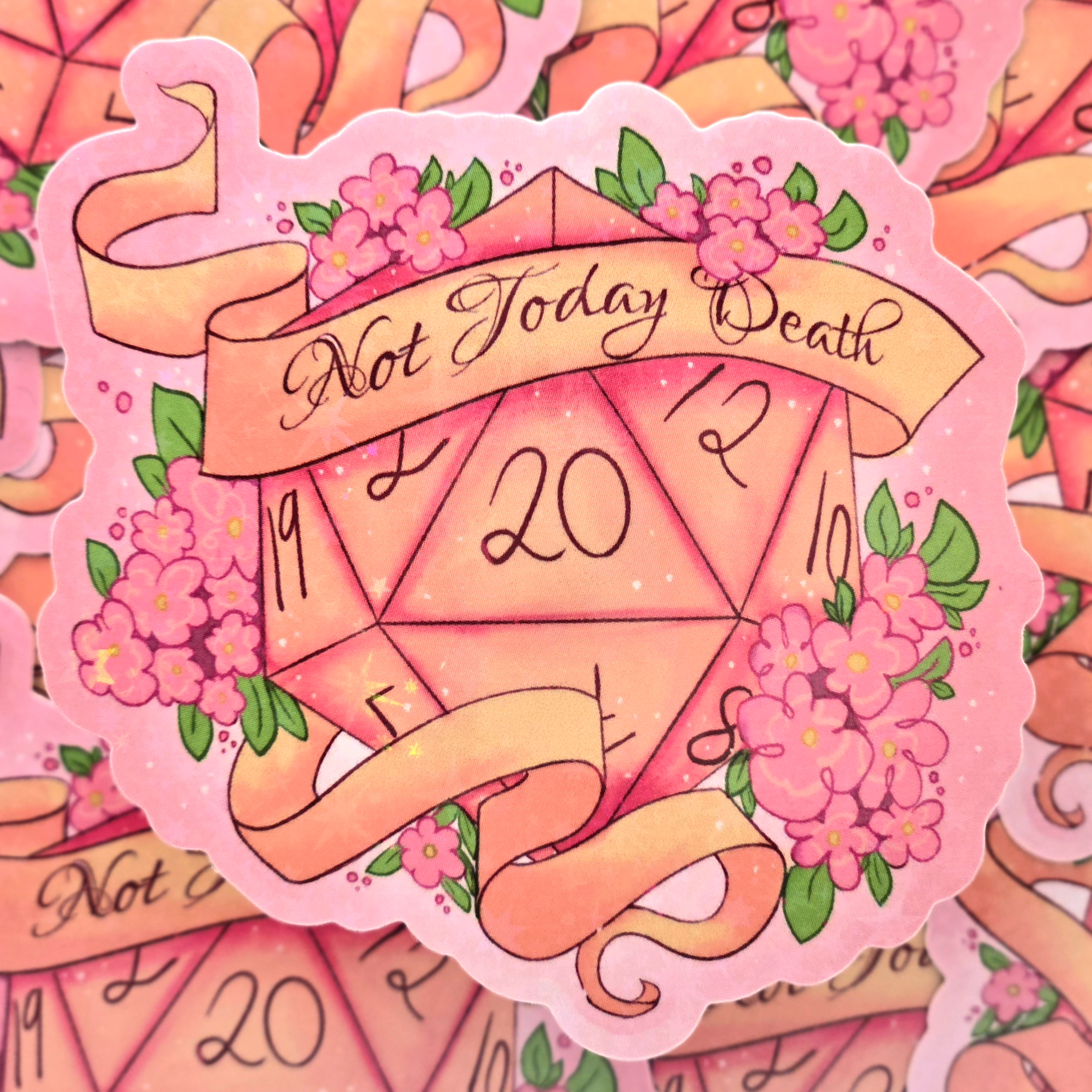 Not Today Death - Holo Vinyl Sticker