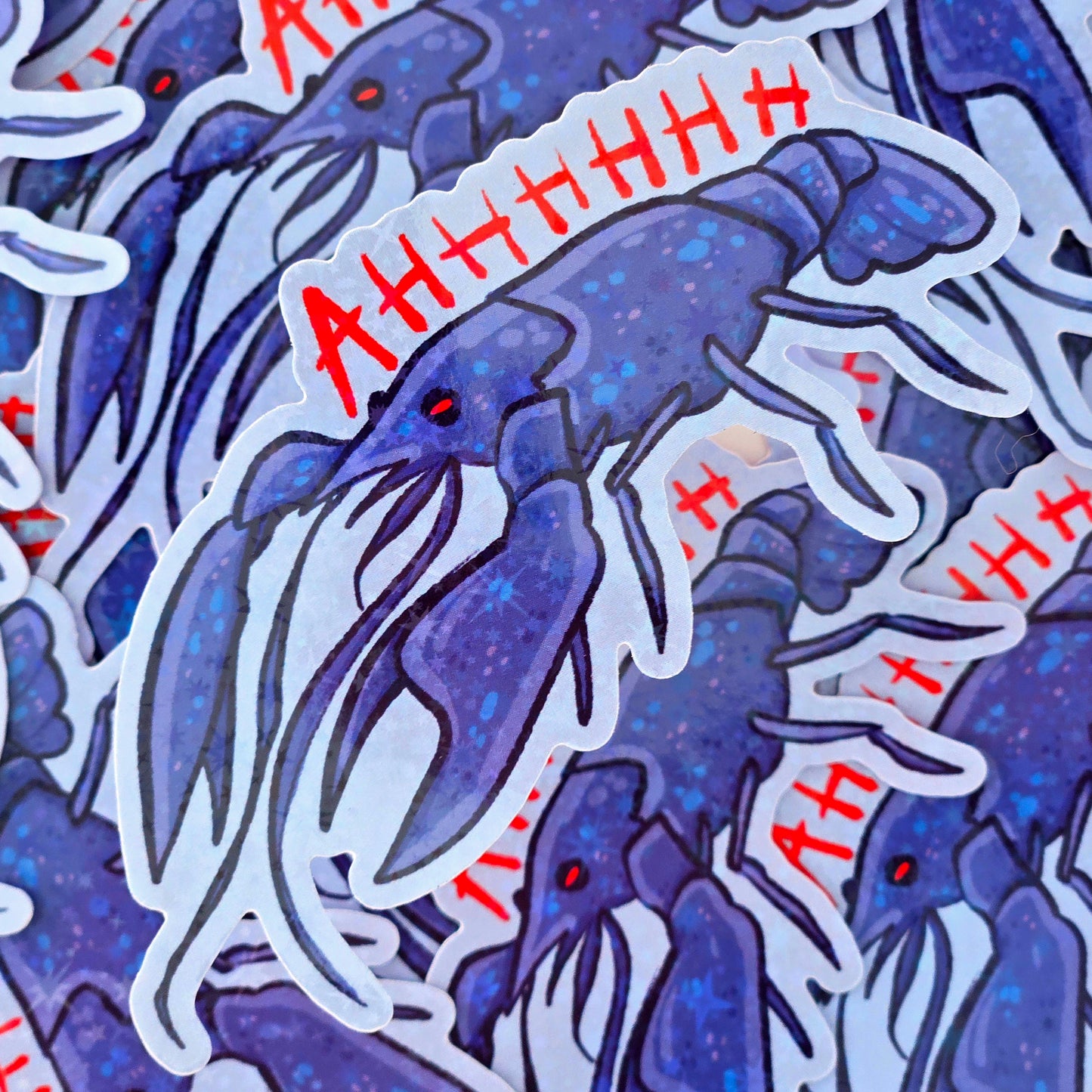 Blue Lobster - Holo Vinyl Sticker