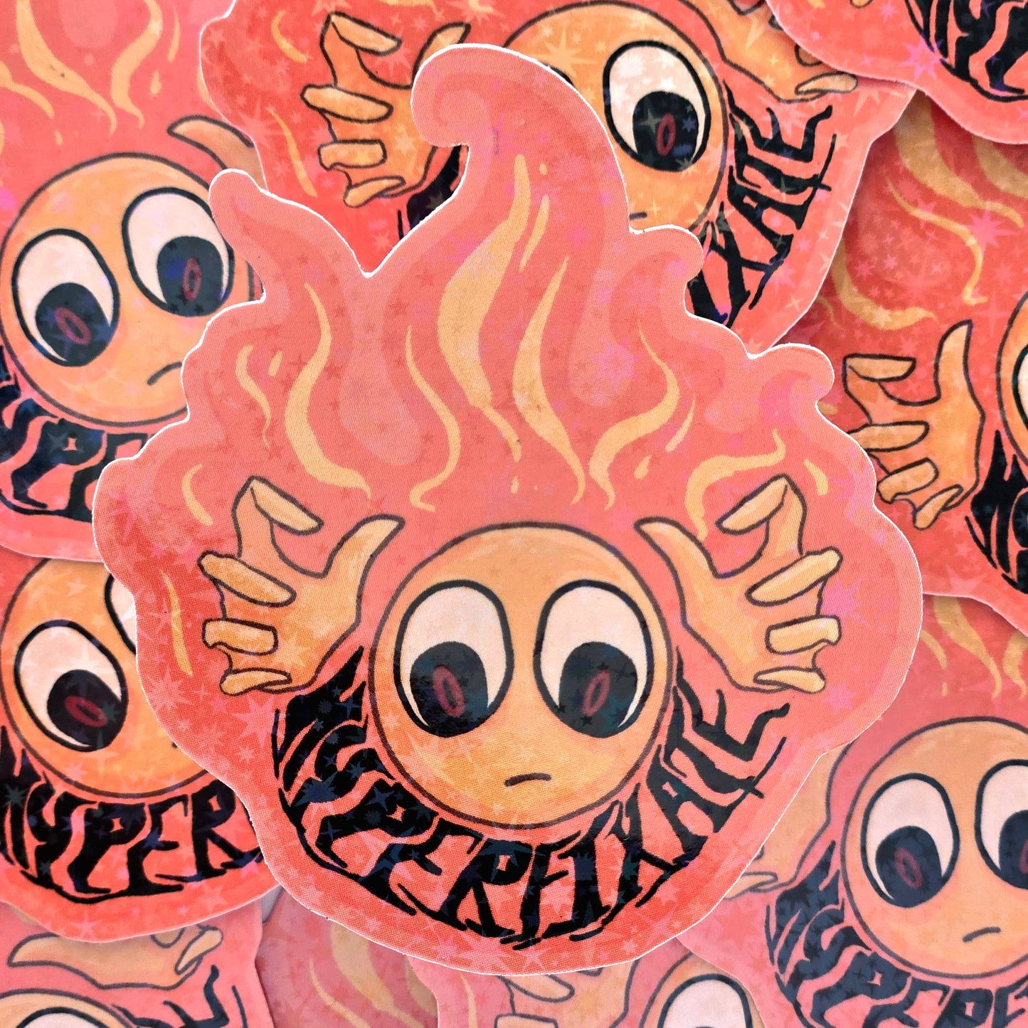 Hyperfixate - Holo Vinyl Sticker