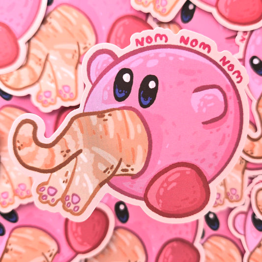 Nom Nom Cat - Matte Vinyl Sticker
