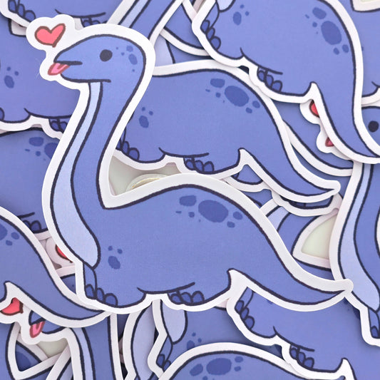 Dino Blep Bronto - Matte Vinyl Sticker
