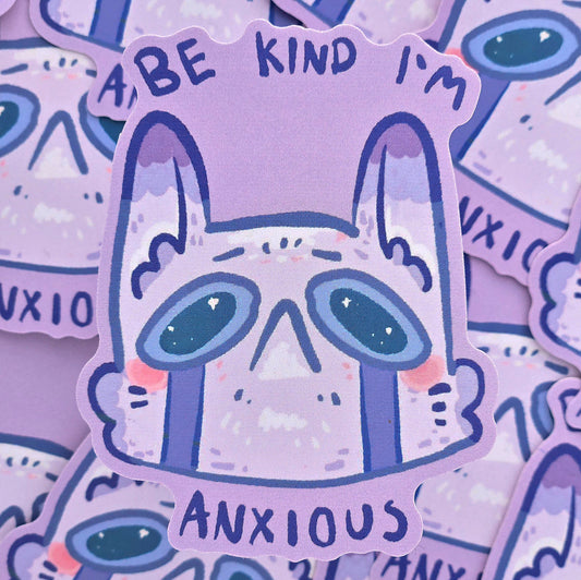 Anxious Rabbit - Matte Vinyl Sticker