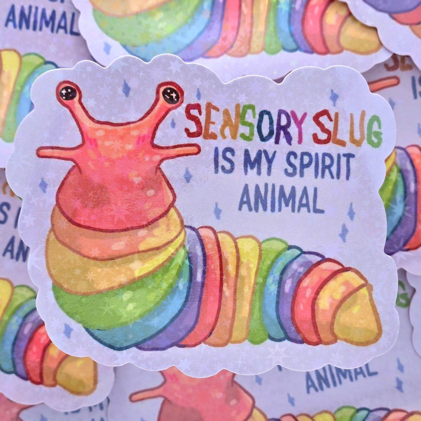 Sensory Slug - Holo Vinyl Sticker