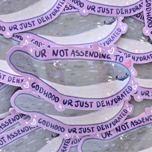 Sacabambaspis meme Fish - Holo Vinyl Sticker