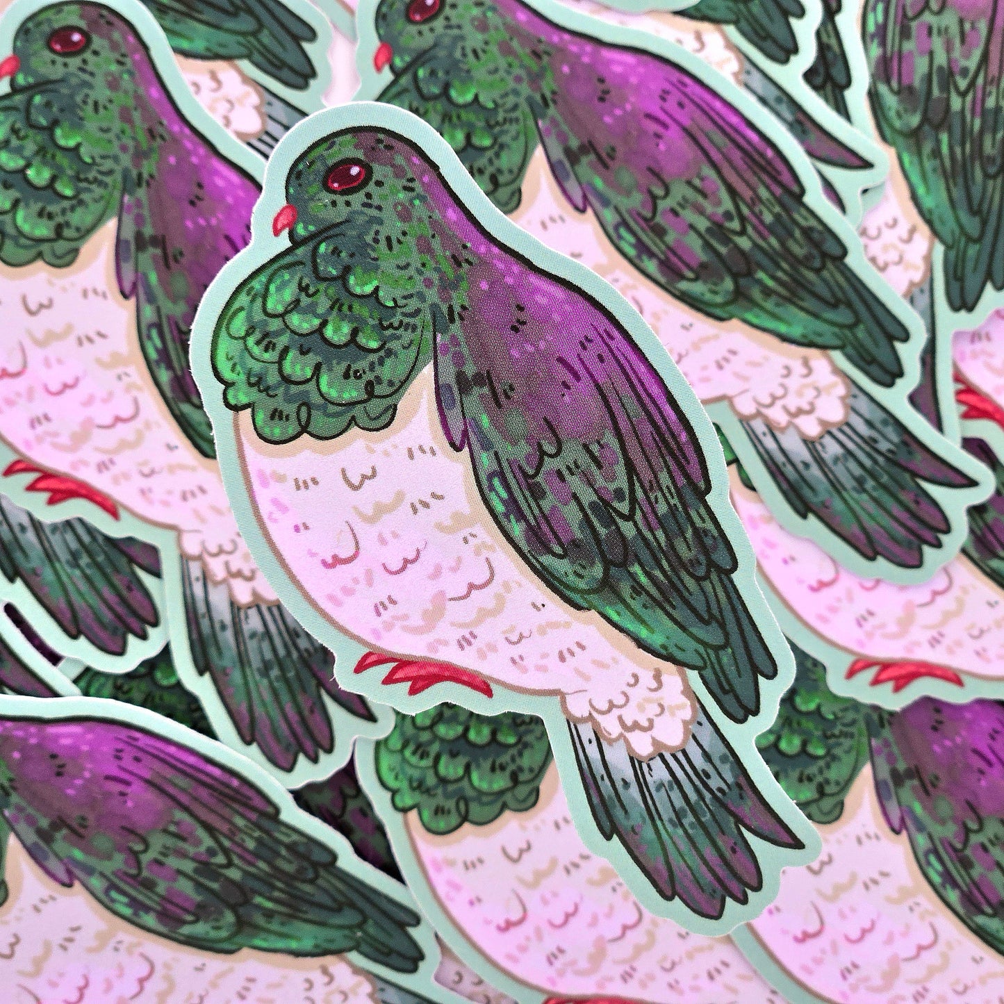 Kererū Bird (Wood Pigeon) - Matte Vinyl Sticker