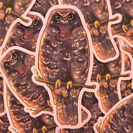 Ruru Bird (Morepork) - Matte Vinyl Sticker