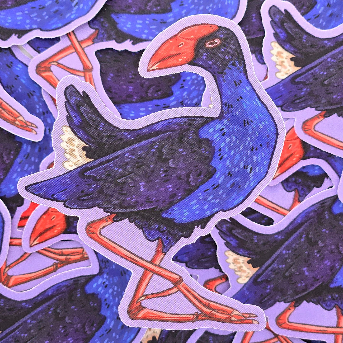 Pūkeko Bird - Matte Vinyl Sticker