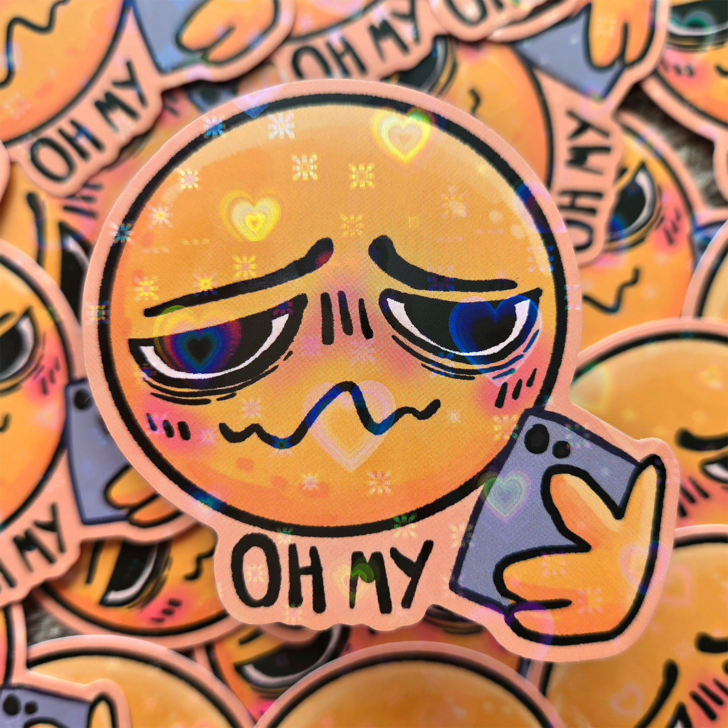 Emote Oh My - Holo Vinyl Sticker