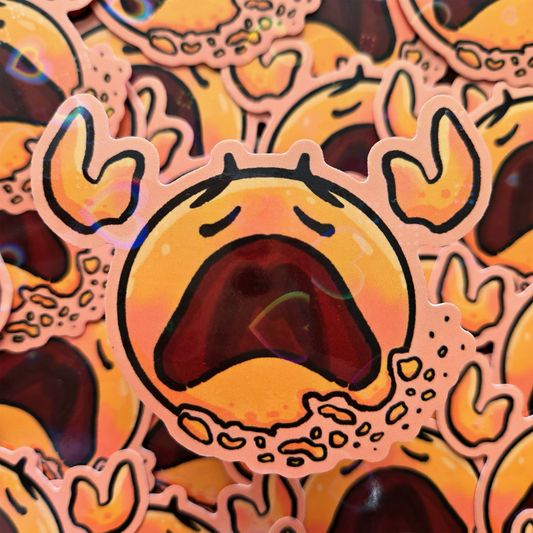 Emote Disintegrate - Holo Vinyl Sticker