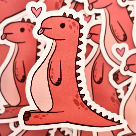 Red Rex - Vinyl Dinosaur Sticker